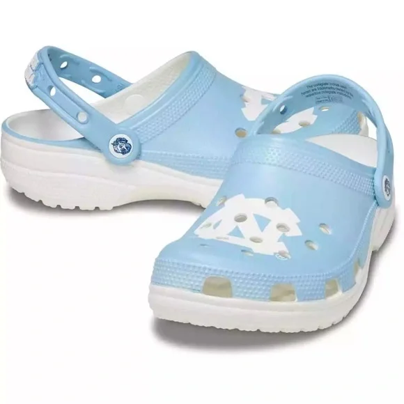 NEW [CROCS] UNC University of North Carolina Classic Crocs Unisex Sz W10/M8 - Picture 4 of 8